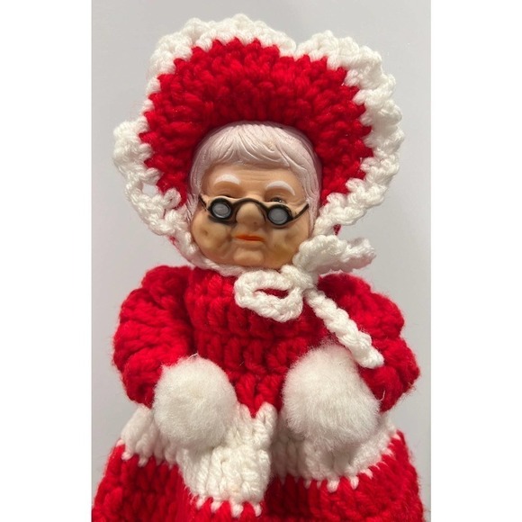 Wine Bottle Kitschy Christmas‎ Topper Mrs Claus - Picture 3 of 5